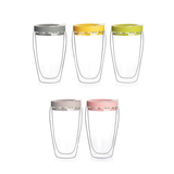 350ml Double Wall Glass Mug