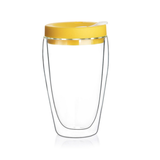 350ml Double Wall Glass Mug
