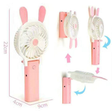 Mini Rabbit Folding USB Charging Fan