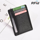 RFID Slim Leather Blocking Card Holder