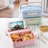 Wheat Lunch Box with Cutlery Set