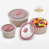 3pcs Wheat Lunch Box
