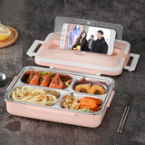 Wheat Stainless Steel Lunch Box with Cutlery Set