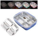 4 Compartment Stainless Steel Lunch box
