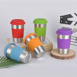 Stainless Steel Mug with Silicone Sleeve and Cover