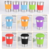 Stainless Steel Mug with Silicone Sleeve and Cover