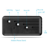 Power Bank with Multi Cables Dimensions
