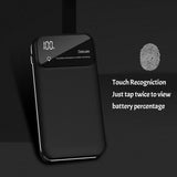 Black Power Bank with Build In Cable