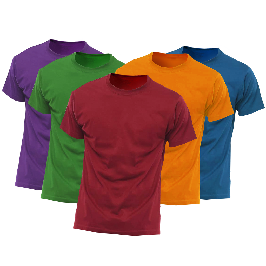 colour neck t shirt