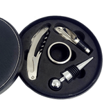 PU Leather Casing 4 pcs Wine Set