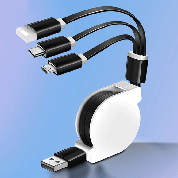 Retractable 3-in-1 Charging Cable
