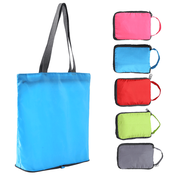 Foldable tote bag with zipper deals