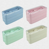 Wheat 3 Tier Lunchbox with Cutlery