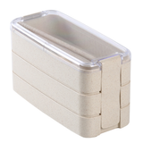 Wheat 3 Tier Lunchbox with Cutlery
