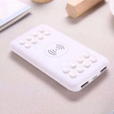White Power Bank with Back Suction Cups