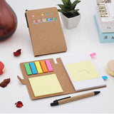 Kraft Paper Notepad with Sticky Pad and Sticky Strips