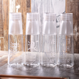 Transparent Plastic Water Bottle with Cup