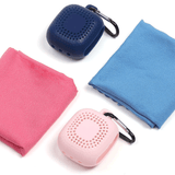 Absorbent & Breathable Towel w Silicone Casing and Carabiner