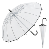 23” Transparent Umbrella with Black Trimming